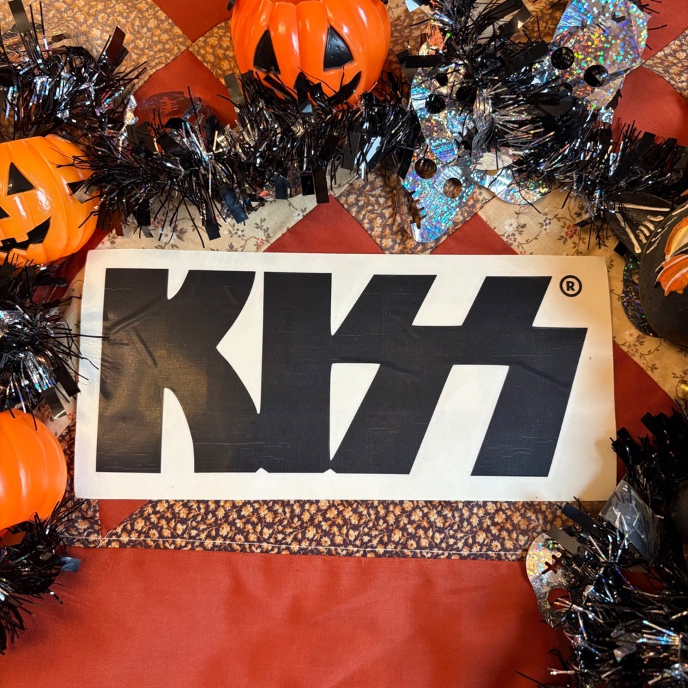 Rare KISS Band Deadstock Logo Rock Music Black Vinyl Decal Vintage 2002 Y2K